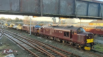 West Coast Railways Volker Rail Cranes Freight Move 37685+37706 6Z37 Carnforth 17/11/2025