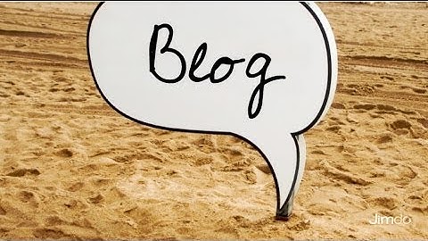 Cómo crear un blog - Seminarios Jimdo