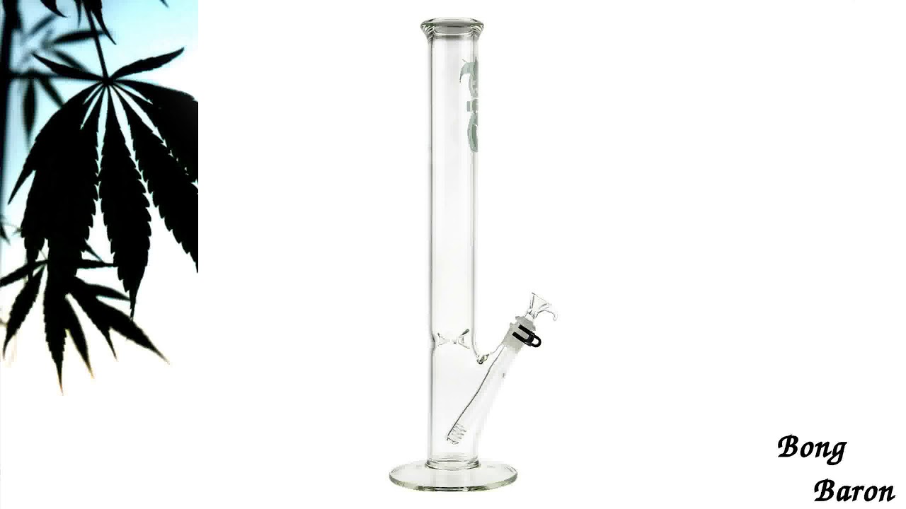 Bio Hazard Glass Straight Ice Bong | 18 Inch