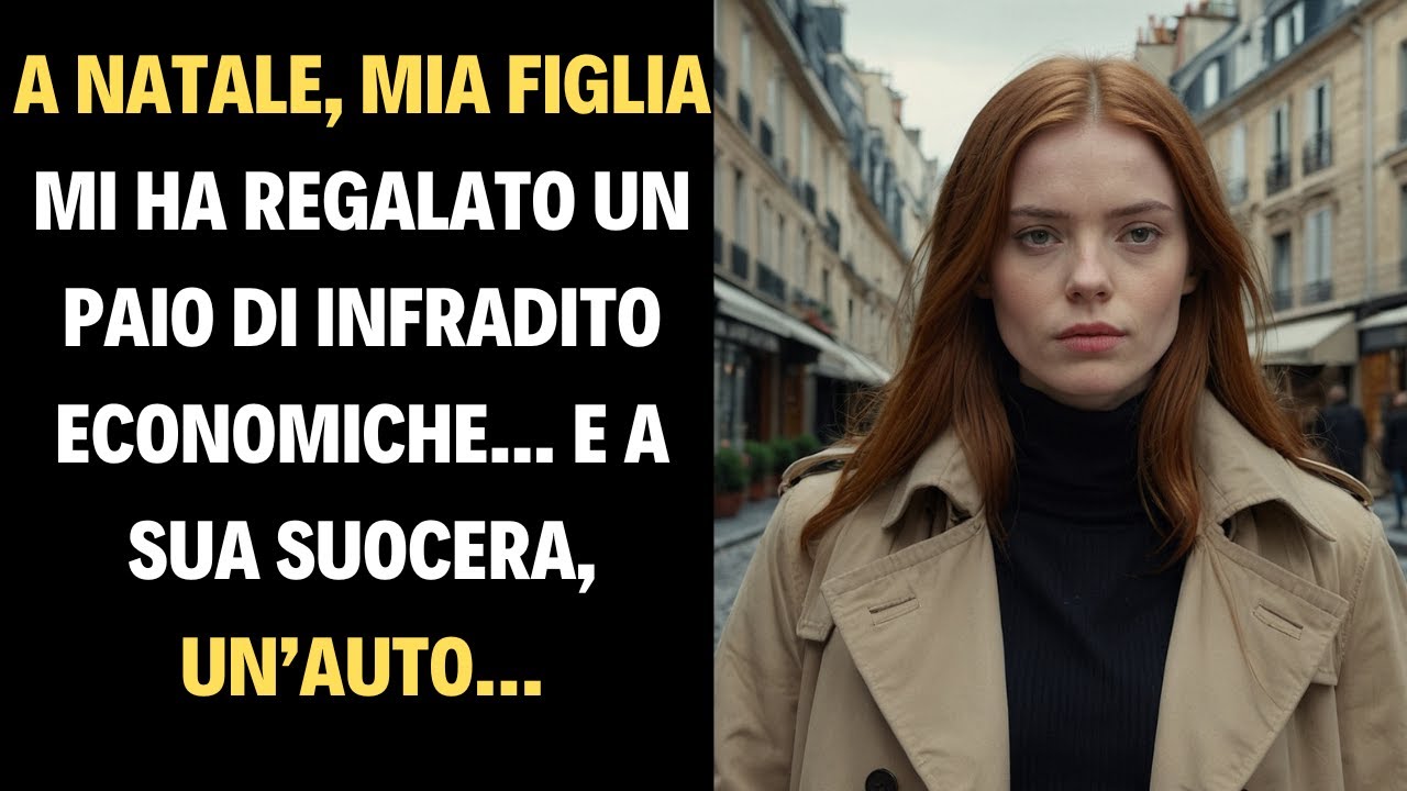 A NATALE, MIA FIGLIA MI HA REGALATO UN PAIO DI INFRADITO ECONOMICHE... E A SUA SUOCERA, UN’AUTO…