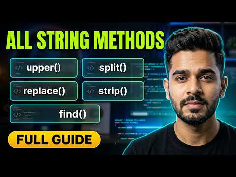Methods of String in Python | Split, Replace, Join & Strip Explained | #PythonStrings #StringMethods