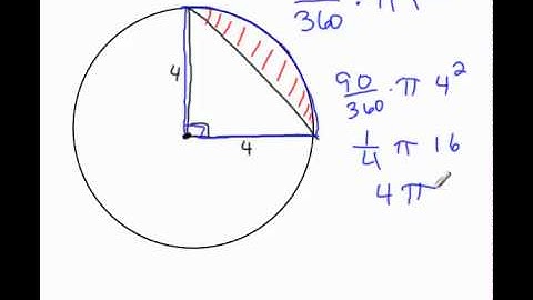 Area of Shaded Region of a Sector