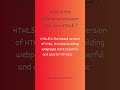 Difference between HTML & HTML5? #html #html5 #frontenddeveloper #interviewpreparation #coding