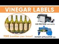 Label Printing and Applying Solution for Vinegar Bottles