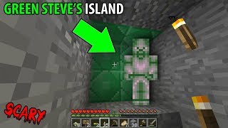 Green Steve left me a sign in Minecraft... (Green Steve's Island in Minecraft)