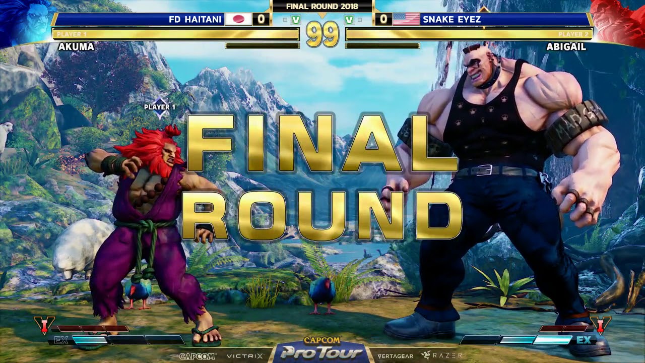SFV - FINAL ROUND 2018 - FD Haitani /Akuma/ vs Snake Eyez /Abigail/ Top64 HD720p 60fps