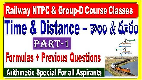 Time and Distance Class1 RRB NTPC & GroupD Mega course Update Arithmetic Special for by SRINIVASMech