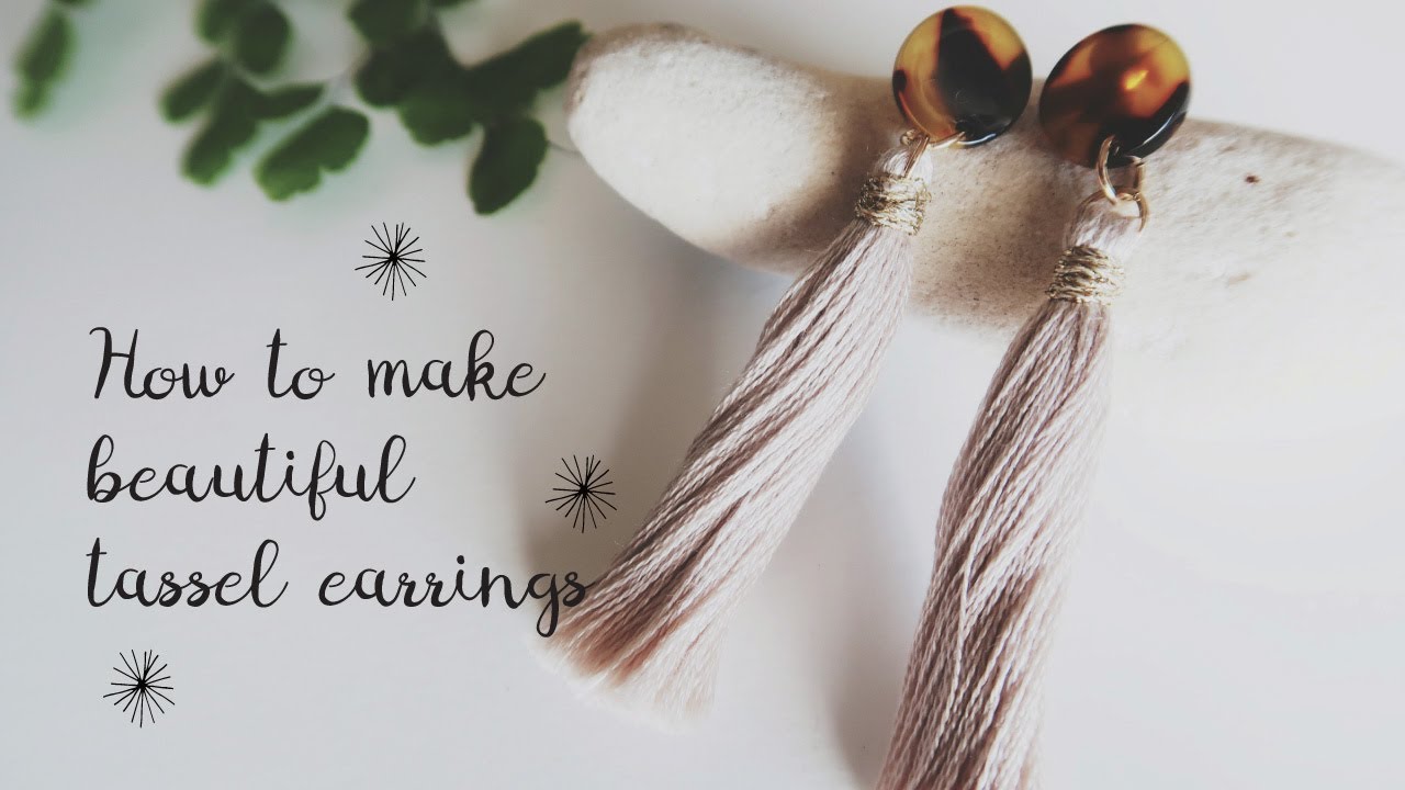 ハンドメイドアクセサリー]綺麗なタッセルピアスの作り方♪ - YouTube