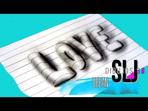 como dibujar letras 3d how to draw love 3d como desenhar love 3d como hacer dibujo  3d facil by urban graffi slj