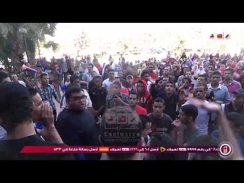 طلاب جامعة حلوان لا وجود لرئيس الجامعة او المسئوليين