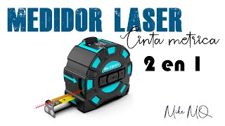 MEDIDOR LASER con Cinta Métrica un 2 en 1. Mileseey