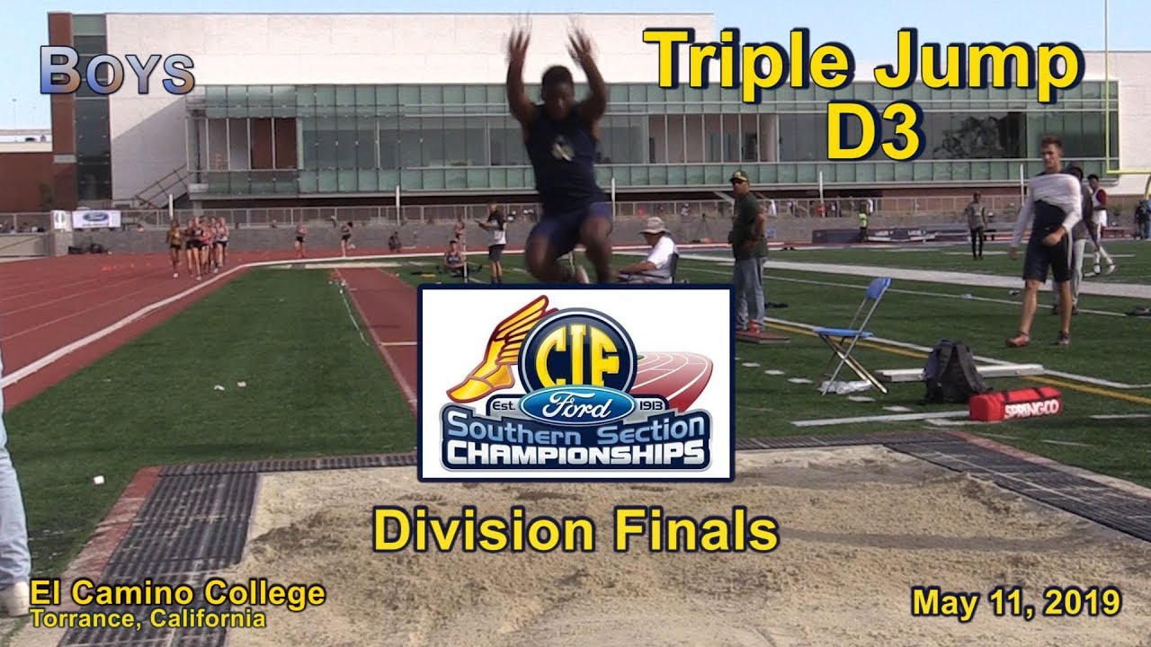 2019 TF CIFss Finals (D3) Triple Jump (Boys) YouTube
