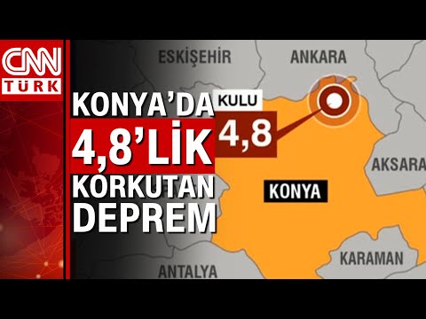 Konya'da 4,8 büyüklüğünde deprem... Ankara ve çevre illerden de hissedildi