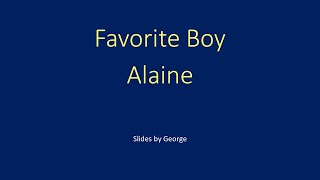 Alaine   My Favorite Boy karaoke