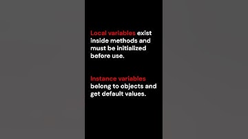 Local Variables vs Instance Variables in Java 🤔 | Key Differences with Examples 🚀 | Java Guide