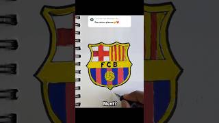 Barcelona logo drawing ✍️ #barcelona #shortsfeed #art #drawingtutorial #football