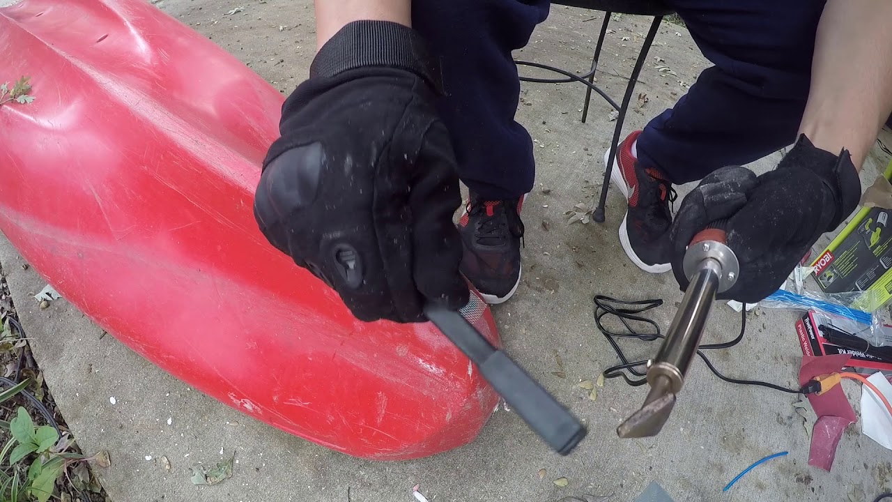 HOW TO Plastic Welding Kayak Hull | KAYAK KEEL REPAIR 