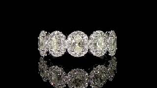 1.19CT TDW OVAL & DIAMOND 18K WHITE GOLD RING. Ref 407 736 1.19CT TDW OVAL & DIAMOND 18K WHITE GOLD RING. Ref 407 736