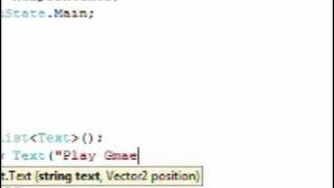 New XNA - Paddles Finishing the Menu Screen P1