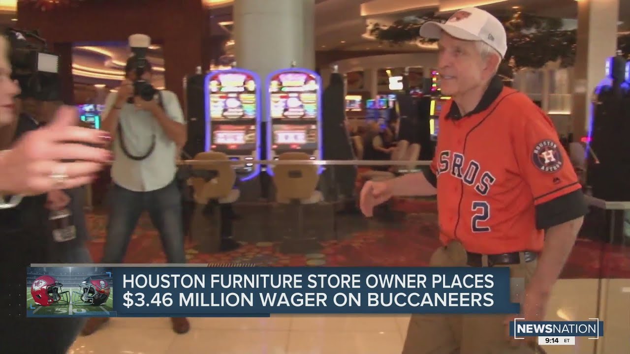 Houston furniture store owner places 3.46 million wager on Buccaneers