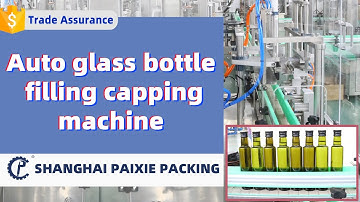 Automatic 4 nozzles filling capping machine line for 200ml glass bottle edible oil