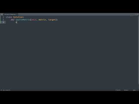 Leetcode 240. Search a 2D Matrix II in Python | Python Leetcode | Python Coding Tutorial | ASMR