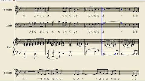 小学音楽 音楽のおくりもの４ プパポ 歌詞付き ２部合唱 Mp3