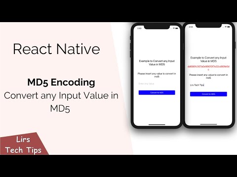 React Native: MD5 Encoding (Convert any Input Value in MD5)