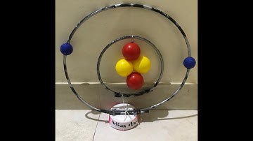 3D atomic structure model of helium atom