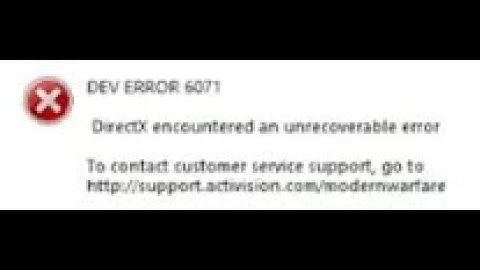 How to solve a problem | dev error 6071