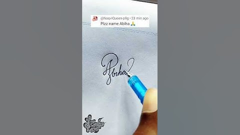 stylish name | Abiha | Calligraphy signature
