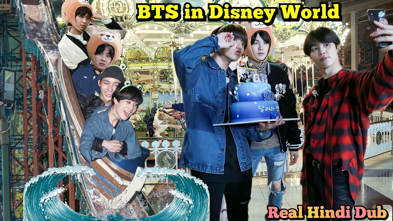 BTS Play Game In Disney World // Part-1 // Real Hindi Dub // Run Ep.51