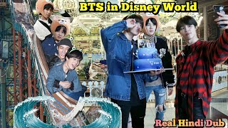 BTS Play Game In Disney World // Part-1 // Real Hindi Dub // Run Ep.51