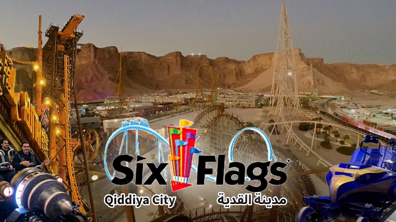 Все американские горки в Six Flags Qiddiya City 🇸🇦 | Январь 2026