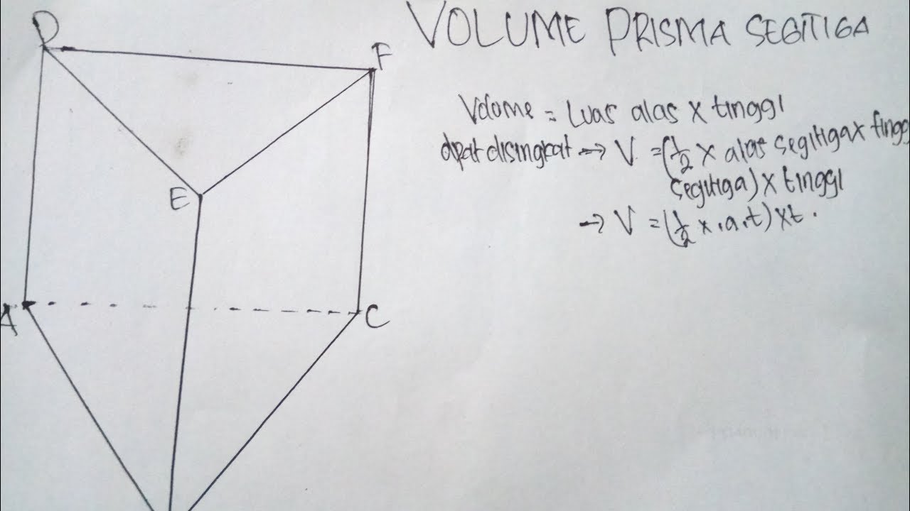 Volume Prisma Segitiga tiga  dimensi  matematika YouTube