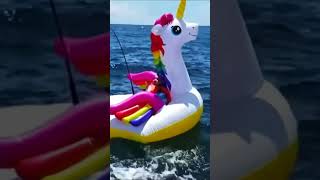 LOST FLORIDA MAN ATTACHED to SHARK 8 MILES OFFSHORE  Found on UNICORN FLOATY! #Shorts