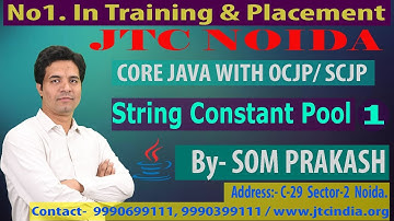 String Object Creation and String constant pool in java video by som sir part-1