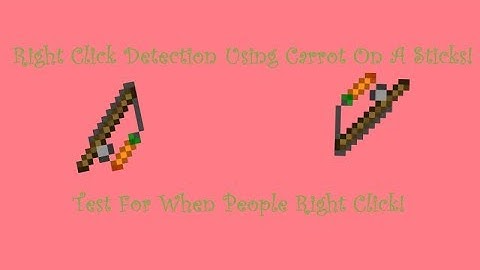Right Click Detection  [1.12 Minecraft Tutorial]
