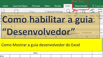 Guia Desenvolvedor do Excel, Como Habilitar?