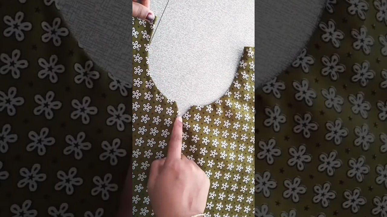 Churidar neck design cutting and stitching/ Canvas neck stitching #easyneckdesign