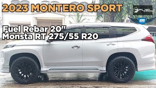Fuel Rebar 20" paired with Monsta RT Hybrid 275/55 R20 on a 2023 Montero Sport @ RNH Tire Supply