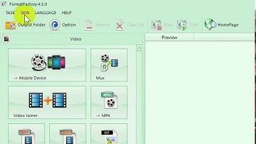 how to change them and skin in Format Factory