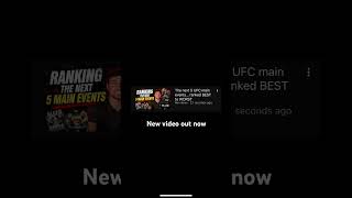 Let me know your thoughts ‼️ #ufc #ufcmainevent #ranking #newvideo