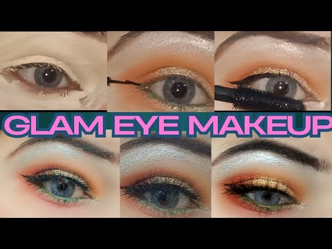 soft glam eye makeup tutorial step by step| bridal makeup tutorial for ...