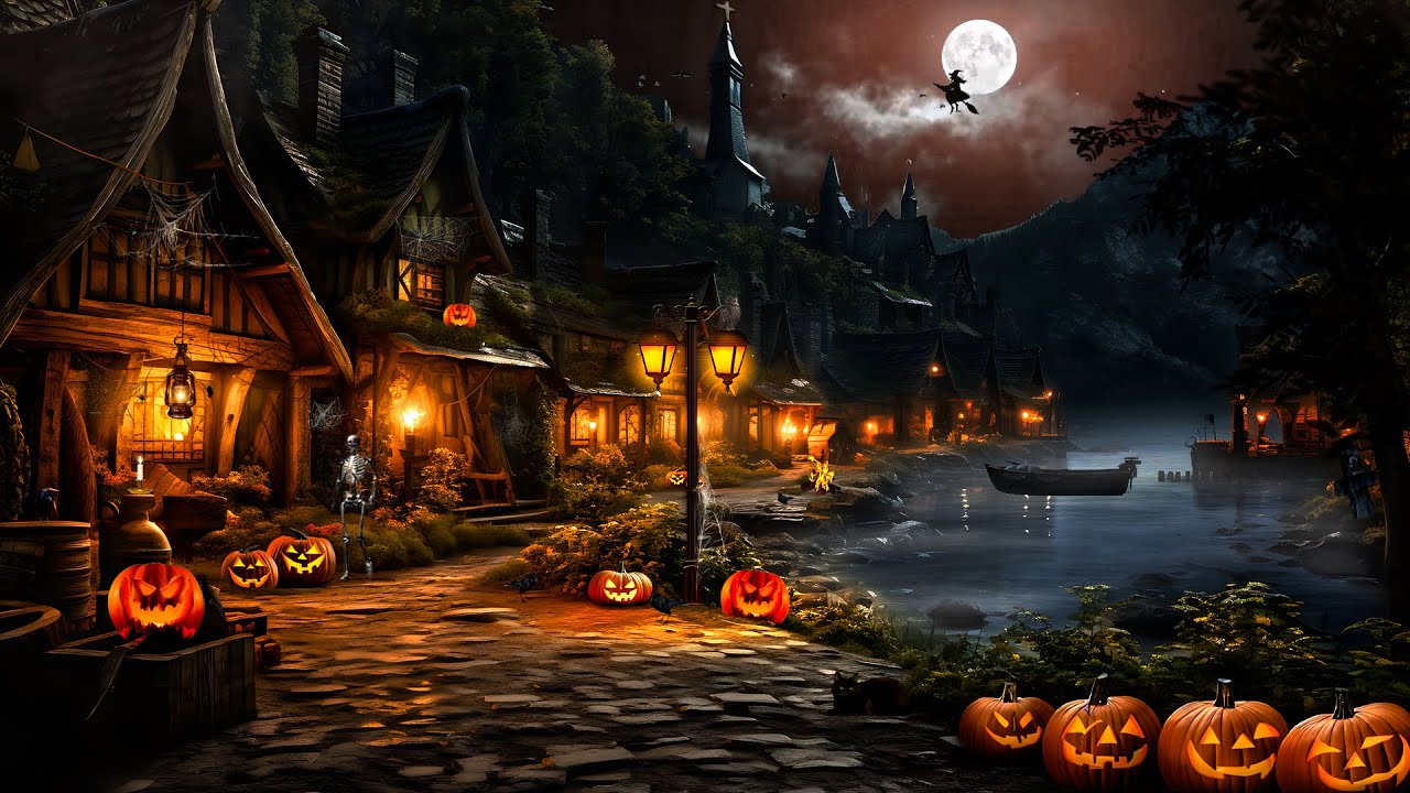 Halloween Ambience Haunted Village Spooky Ambient Atmosphere - YouTube