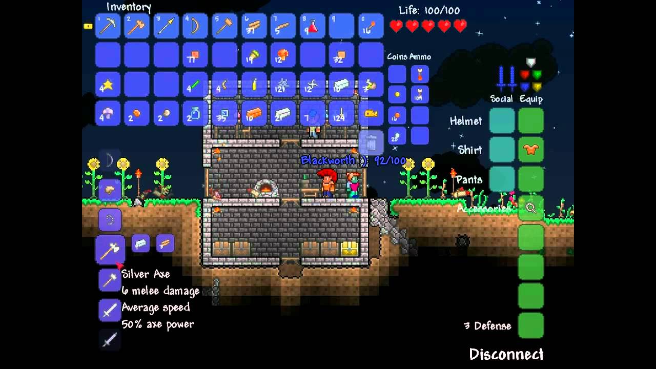 Let's Play Terraria Episode 4 Co-Op with Blackworth