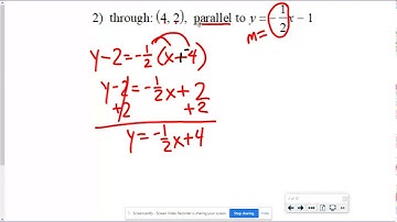 Writing Equations of Parallel and Perpendicular Lines Day 2