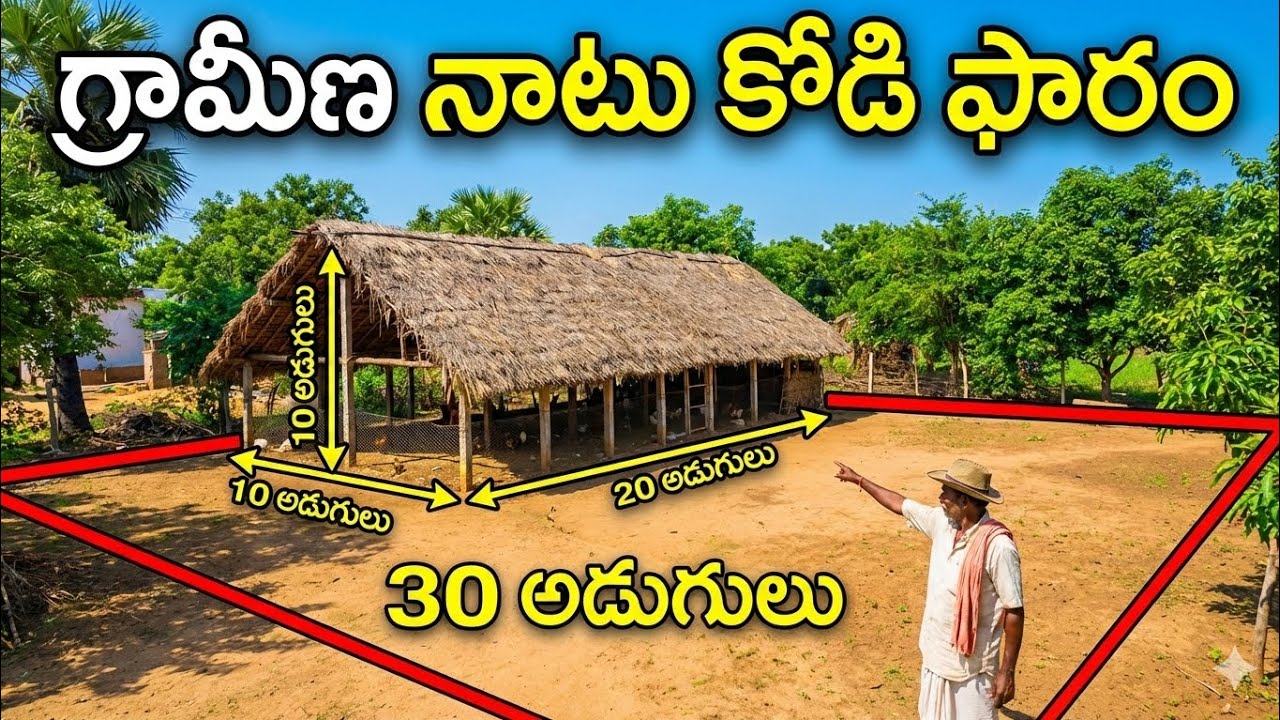 నాటు కోళ్ల ఫామ్ చుట్టూ ఎంత స్పేస్ ఉండాలి?| 10–20-30 అడుగుల పూర్తి గైడ్ |Shed Planning Tips👉ప్లానింగ్