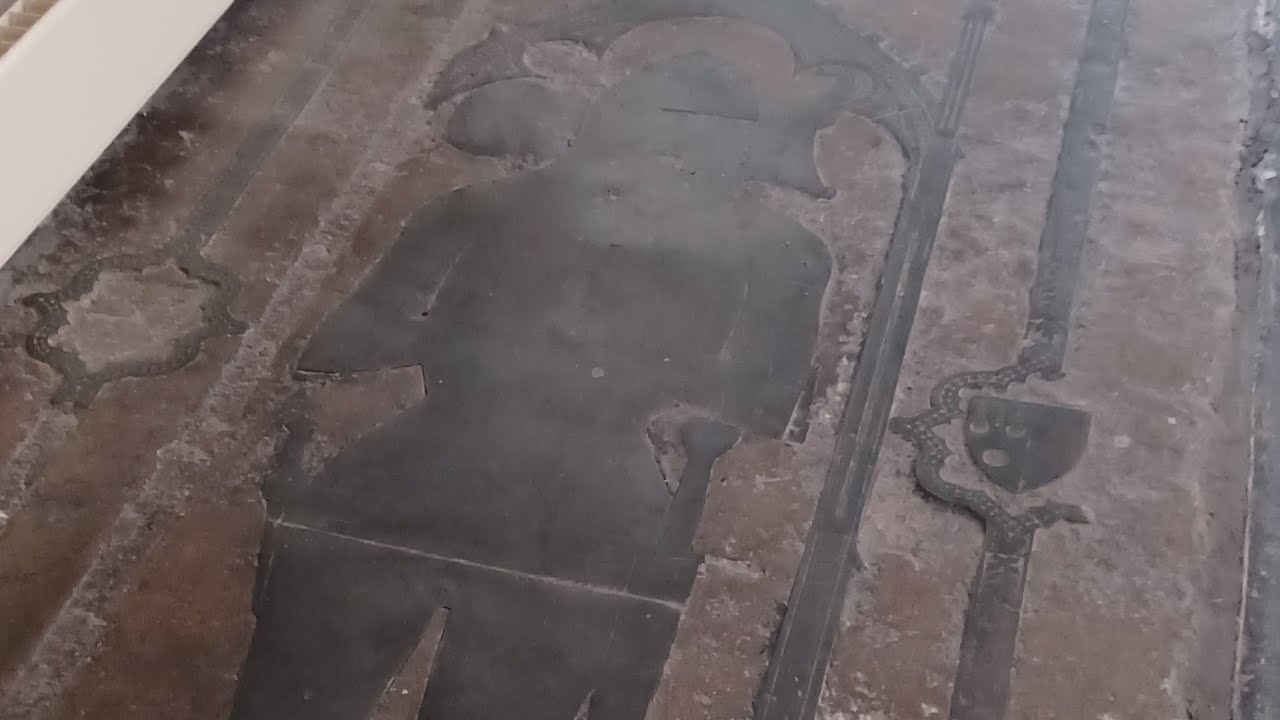 The Medieval brass of Sir Peter Courtenay at Exeter Cathedral.