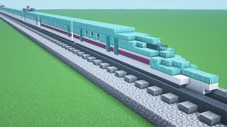 【マイクラ】新幹線の作り方 / E5系はやぶさ 10両編成【乗り物】[Minecraft Tutorial] Shinkansen E5 Hayabusa